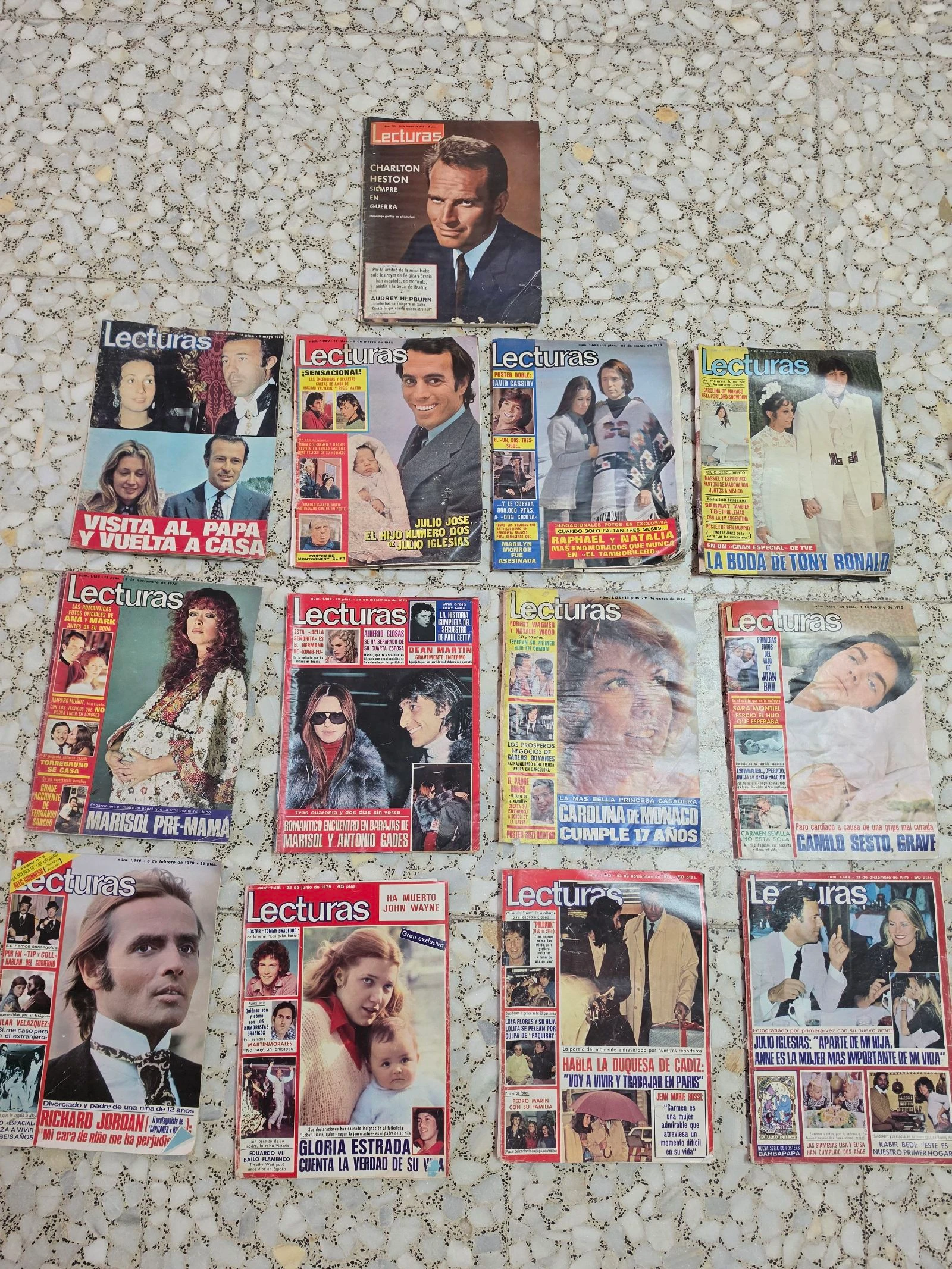 Lote de 13 revistas "Lecturas" antiguas,